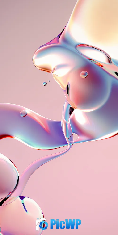Fluidic Glossy 3K Mobile Wallpaper