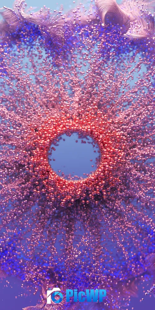 Particles Spheres 3K Mobile Wallpaper