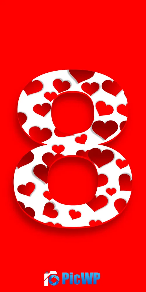 Women's Day Red aesthetic 3K Mobile Wallpaper