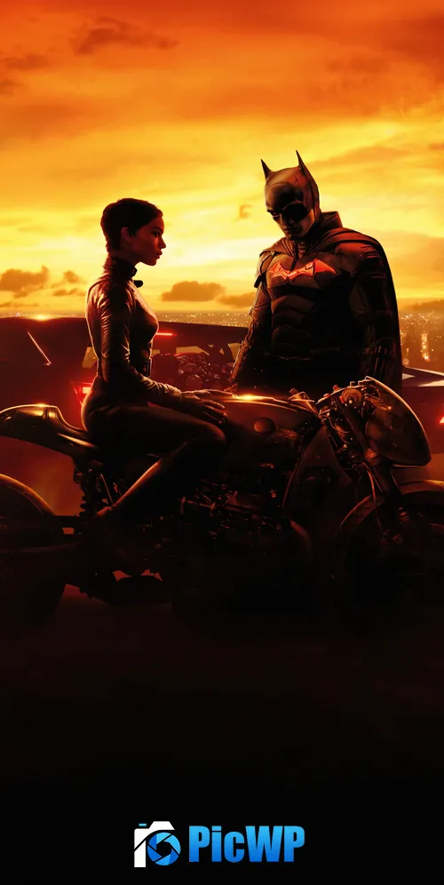 Catwoman & Batman in The Batman (2022) 3K Mobile Wallpaper