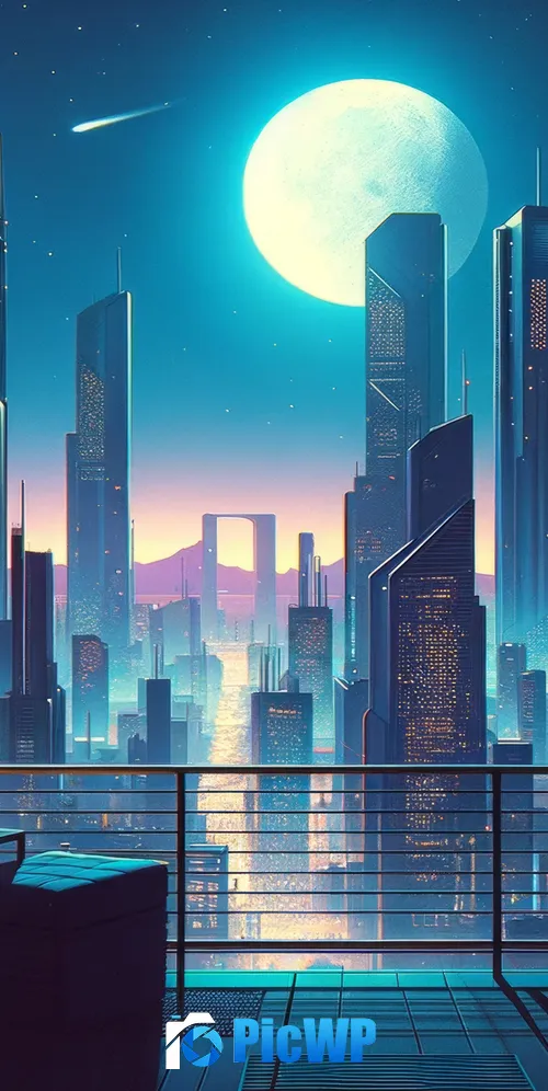 Lofi Night City 3K Mobile Wallpaper