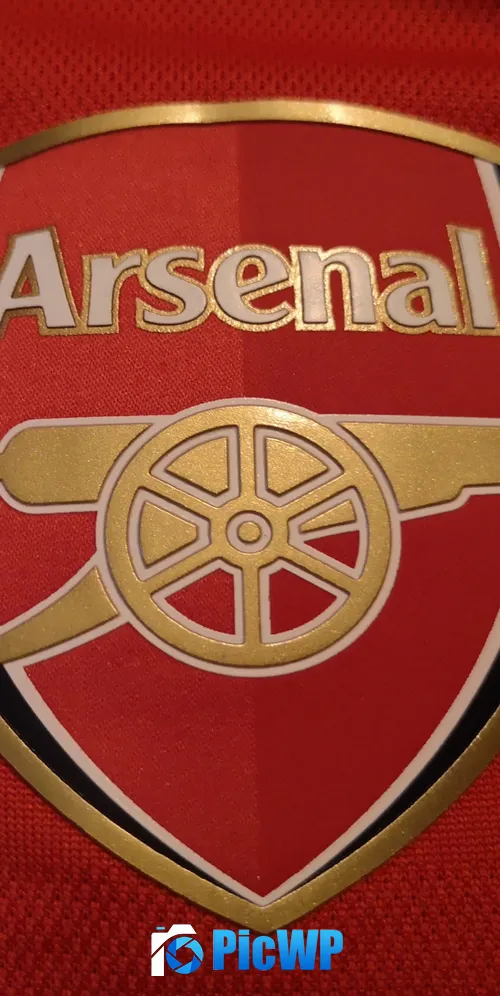 Arsenal FC Logo Red background 3K Mobile Wallpaper