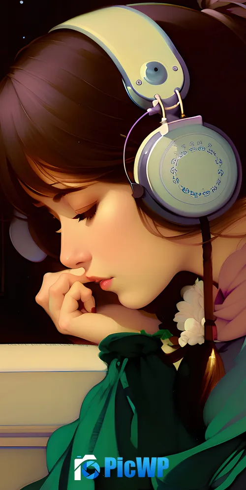 Lofi girl Headphones 3K Mobile Wallpaper