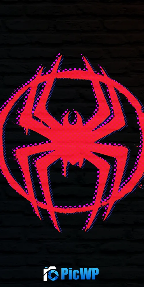 Miles Morales Logo 3K Mobile Wallpaper