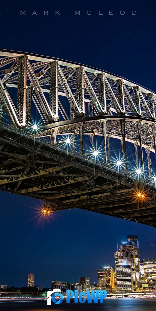 Sydney Harbour Bridge Night 3K Mobile Wallpaper