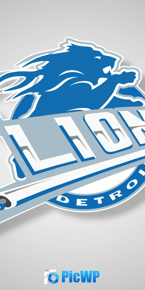 Detroit Lions Emblem 3K Mobile Wallpaper