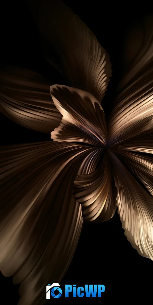 Huawei P50 Pocket Black background 3K Mobile Wallpaper