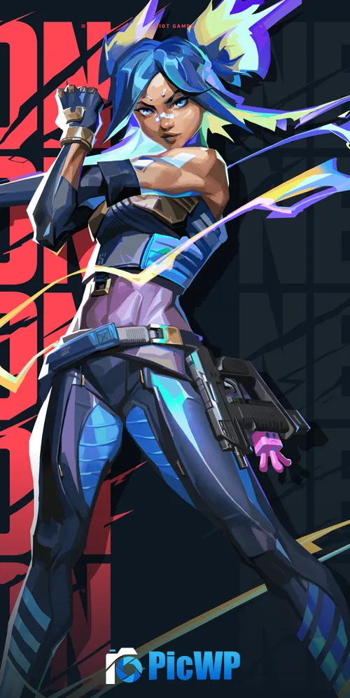 Valorant agent Neon 3K Mobile Wallpaper