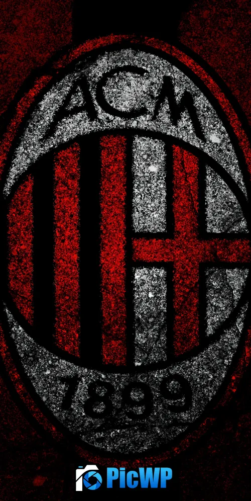 AC Milan Dark background 3K Mobile Wallpaper