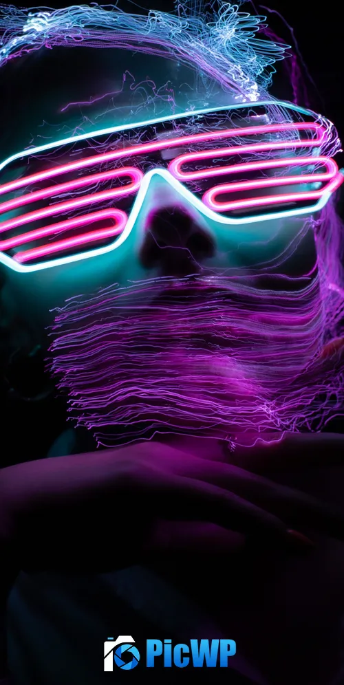 Woman face Light paint 3K Mobile Wallpaper
