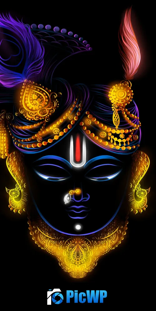 Lord Krishna Hindu God 3K Mobile Wallpaper