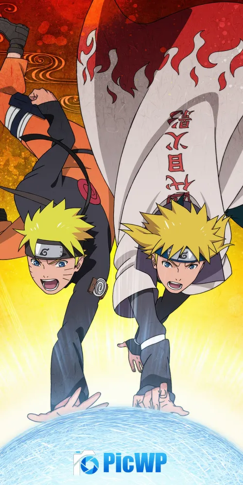Minato Namikaze Naruto Uzumaki 3K Mobile Wallpaper