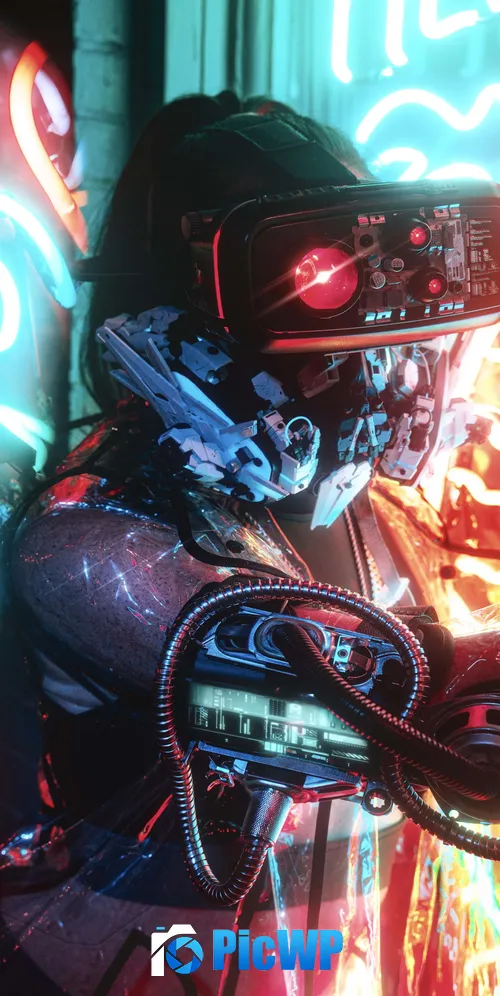 Cyberpunk Augmented reality 3K Mobile Wallpaper