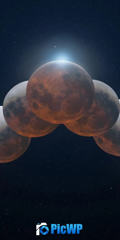 Moon Eclipse 3K Mobile Wallpaper