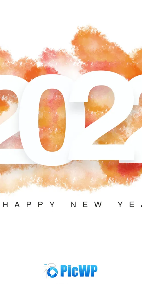 2022 New Year Splash 3K Mobile Wallpaper