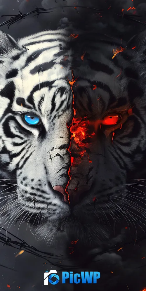 White tiger Dope 3K Mobile Wallpaper