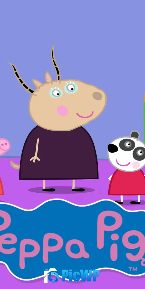 Peppa Pig Madame Gazelle 3K Mobile Wallpaper