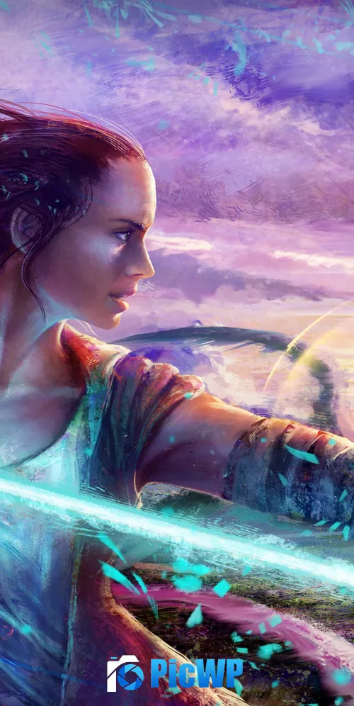 Rey Star Wars: The Force Awakens 3K Mobile Wallpaper