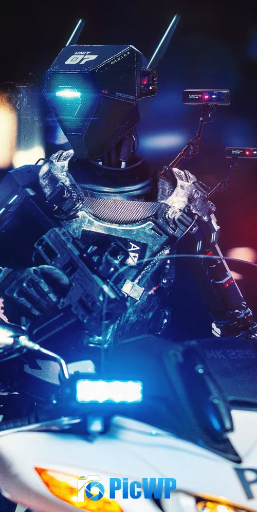 Police Chappie 3K Mobile Wallpaper