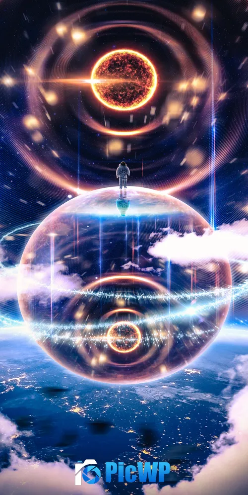 Astronaut Surreal 3K Mobile Wallpaper
