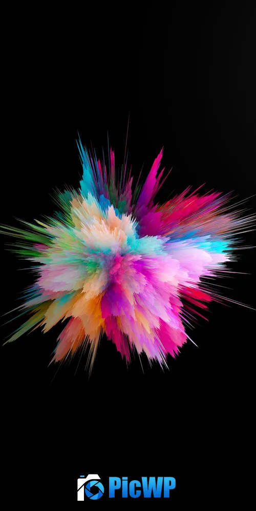 Color burst CGI 3K Mobile Wallpaper