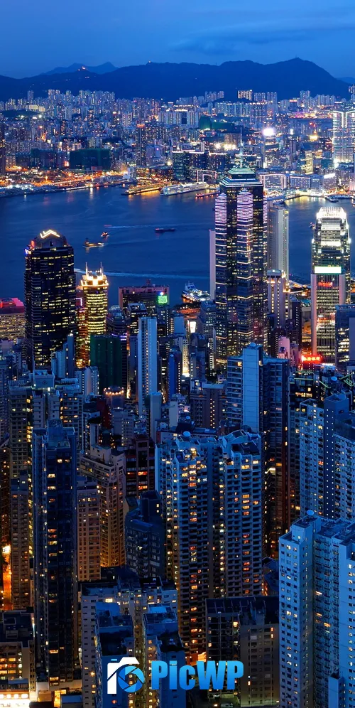 Victoria Peak Hong Kong City Skyline 3K Mobile Wallpaper