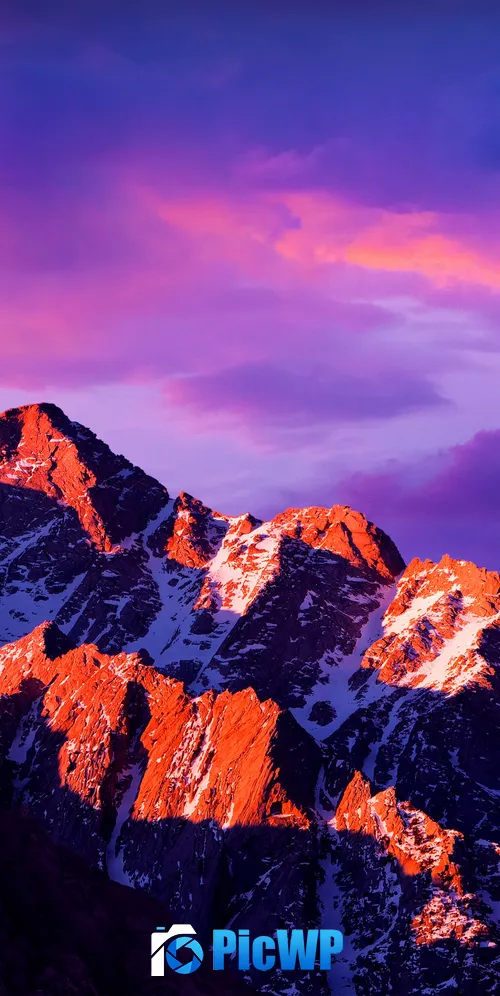 macOS Sierra Glacier mountains 3K Mobile Wallpaper