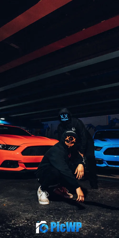 Ford Mustang LED masks 3K Mobile Wallpaper