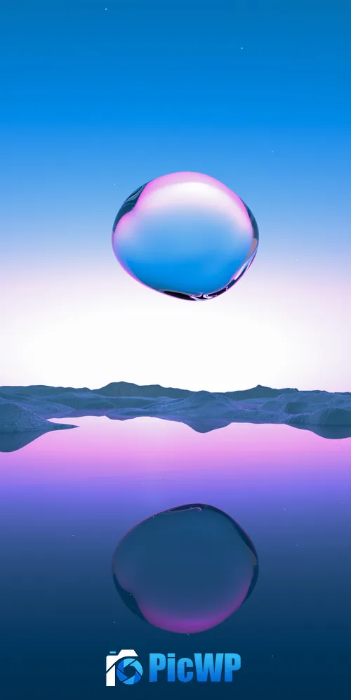 Droplet Transparent 3K Mobile Wallpaper
