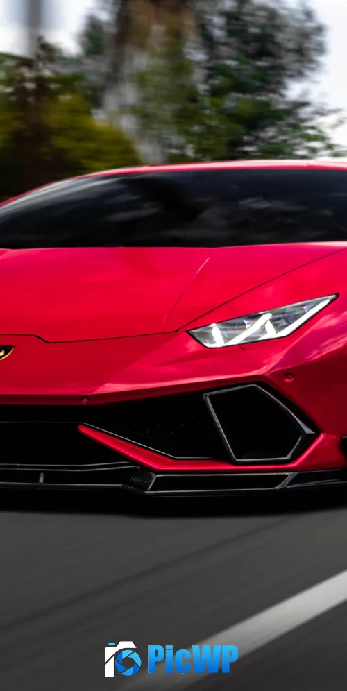 Lamborghini Huracan Red cars 3K Mobile Wallpaper