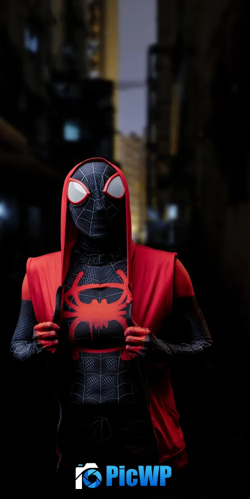 Miles Morales Cosplay 3K Mobile Wallpaper