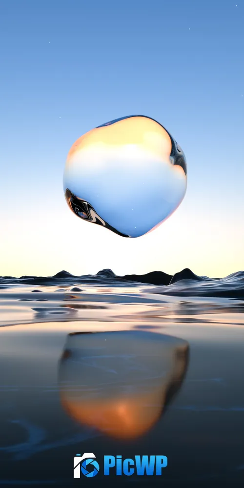 Glass Droplet 3K Mobile Wallpaper