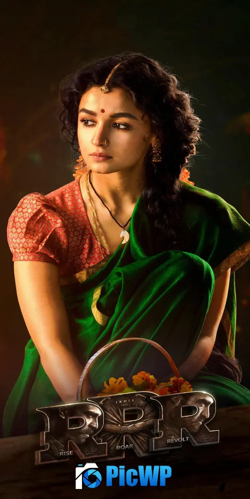 RRR Alia Bhatt 3K Mobile Wallpaper