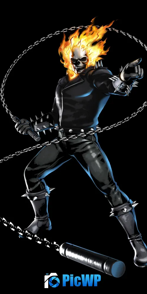 Ghost Rider Fire 3K Mobile Wallpaper
