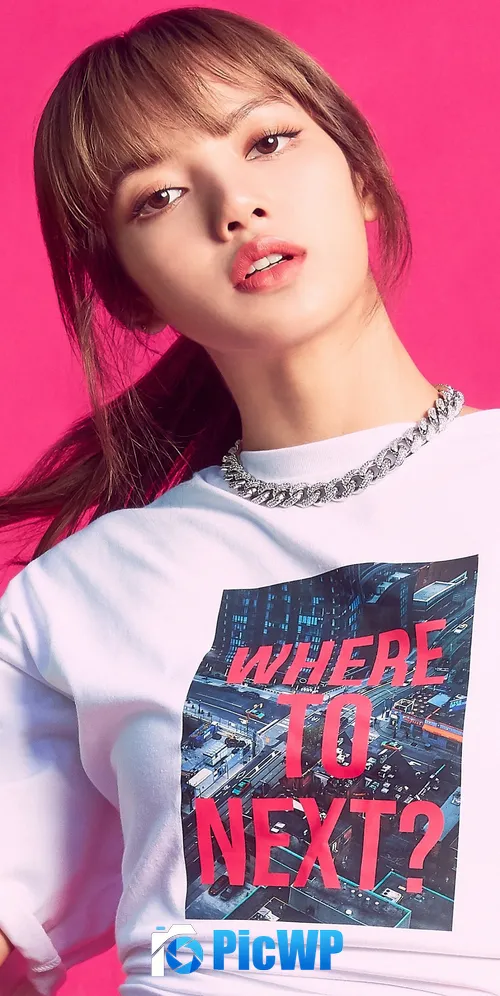 Lisa Pink background 3K Mobile Wallpaper