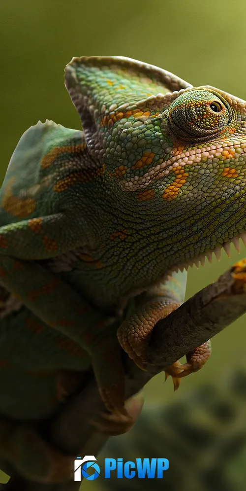 Chameleon Dragonfly 3K Mobile Wallpaper
