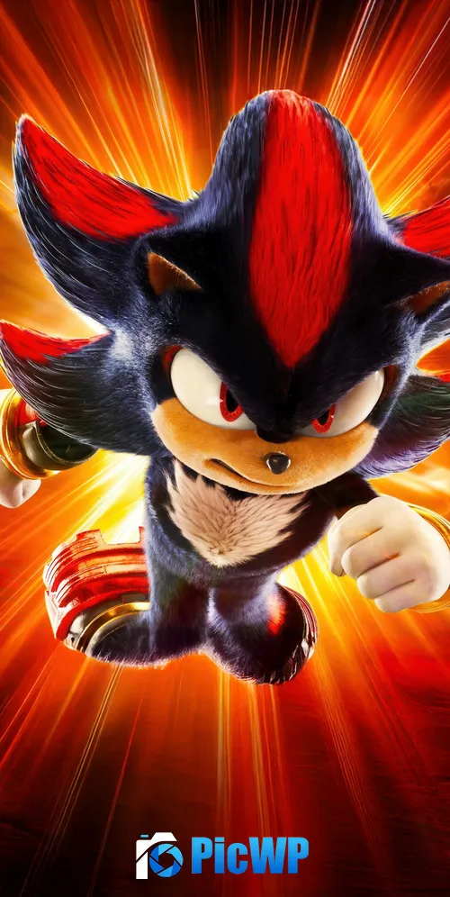 Shadow Sonic the Hedgehog 3 3K Mobile Wallpaper