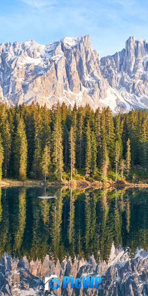 Karersee Lake Latemar 3K Mobile Wallpaper