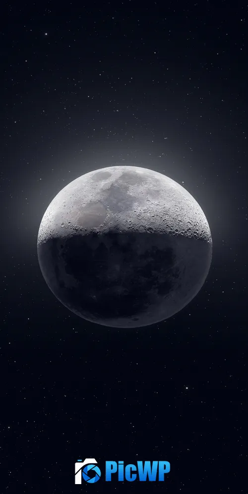 Moon Stars 3K Mobile Wallpaper