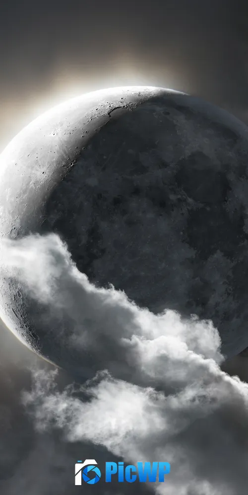 Moon Clouds 3K Mobile Wallpaper