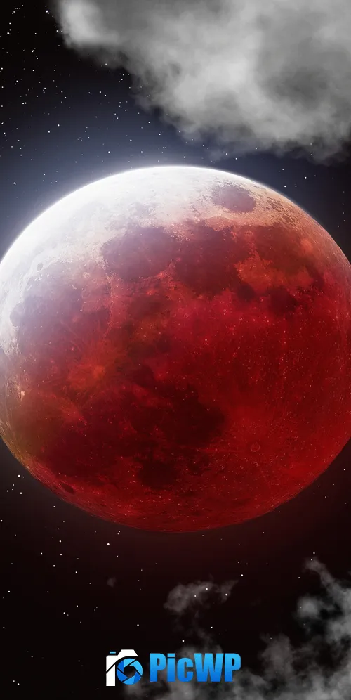 Lunar Eclipse 3K Mobile Wallpaper