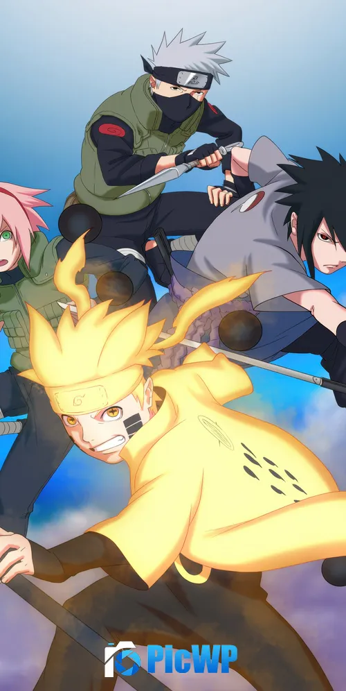 Naruto Team 7 Poster 3K Mobile Wallpaper