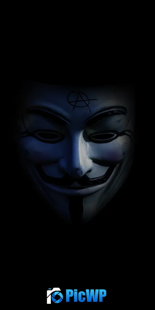 Anonymous Dark background 3K Mobile Wallpaper
