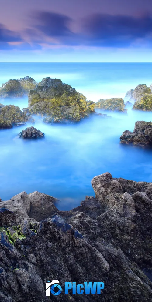 Rocky shore Porto Moniz 3K Mobile Wallpaper
