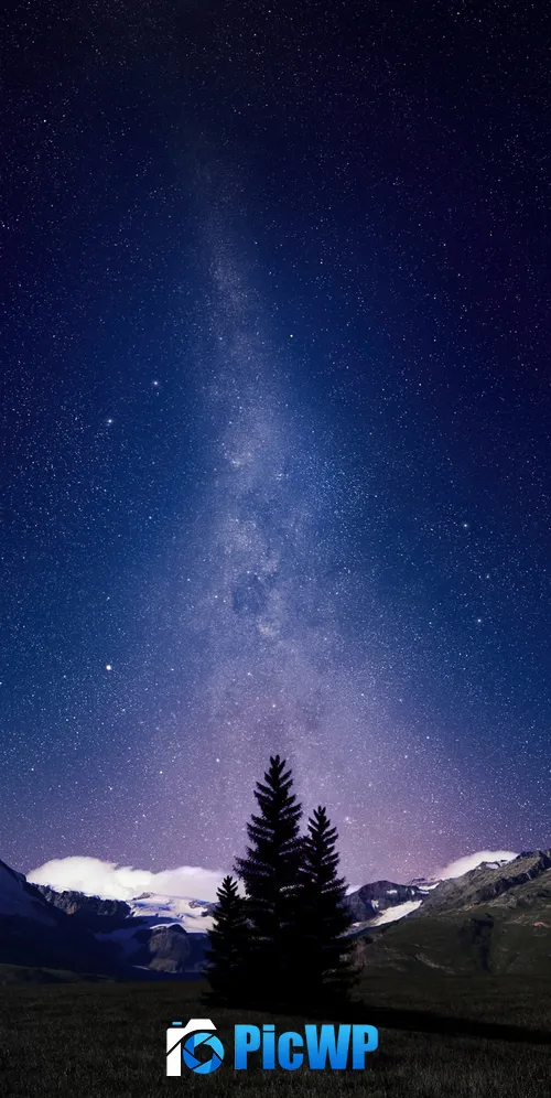 Milky Way Night sky 3K Mobile Wallpaper