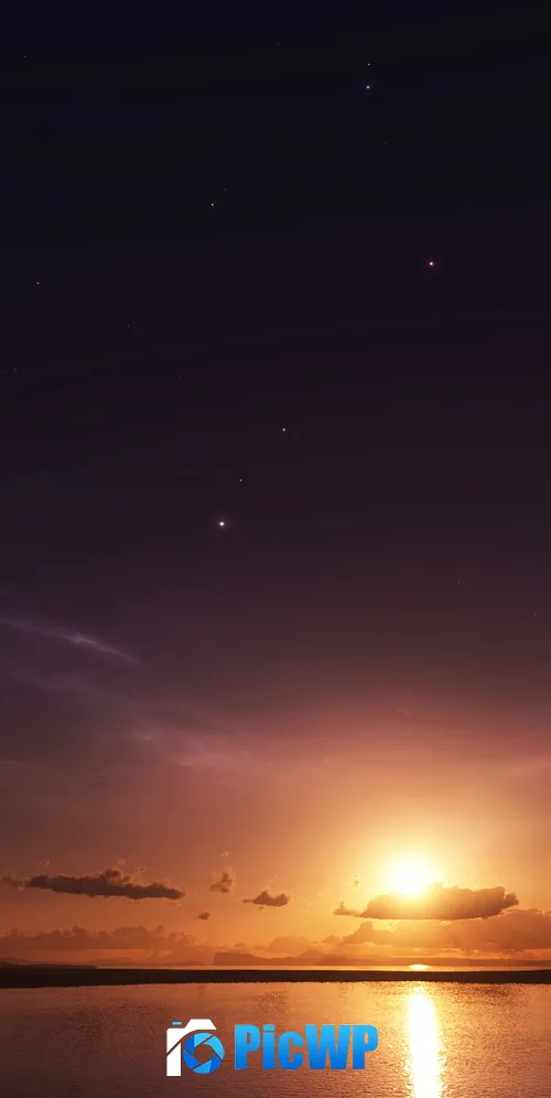 Peaceful Sunset 3K Mobile Wallpaper