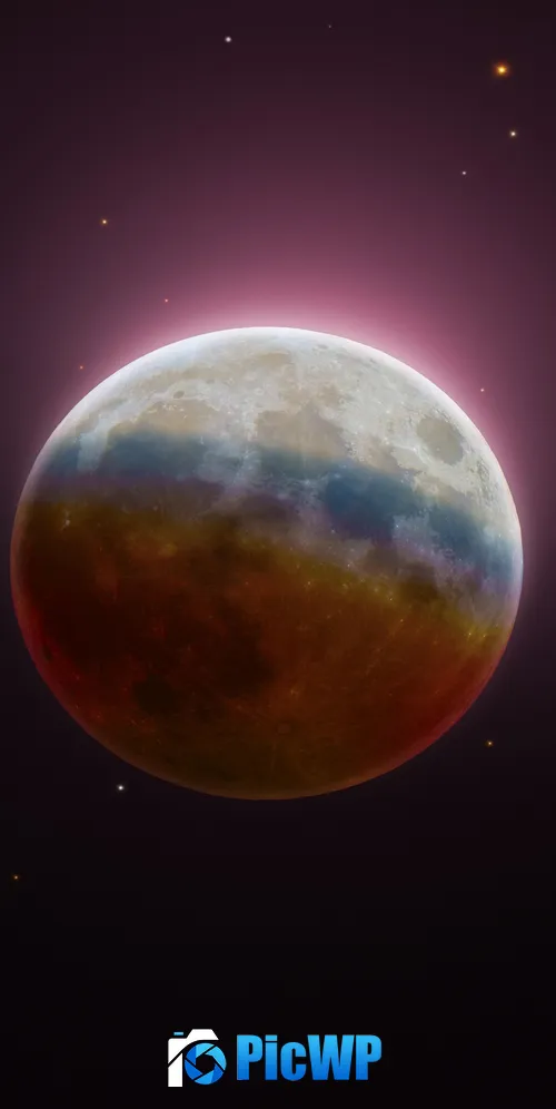Lunar Eclipse Astrophotography 3K Mobile Wallpaper