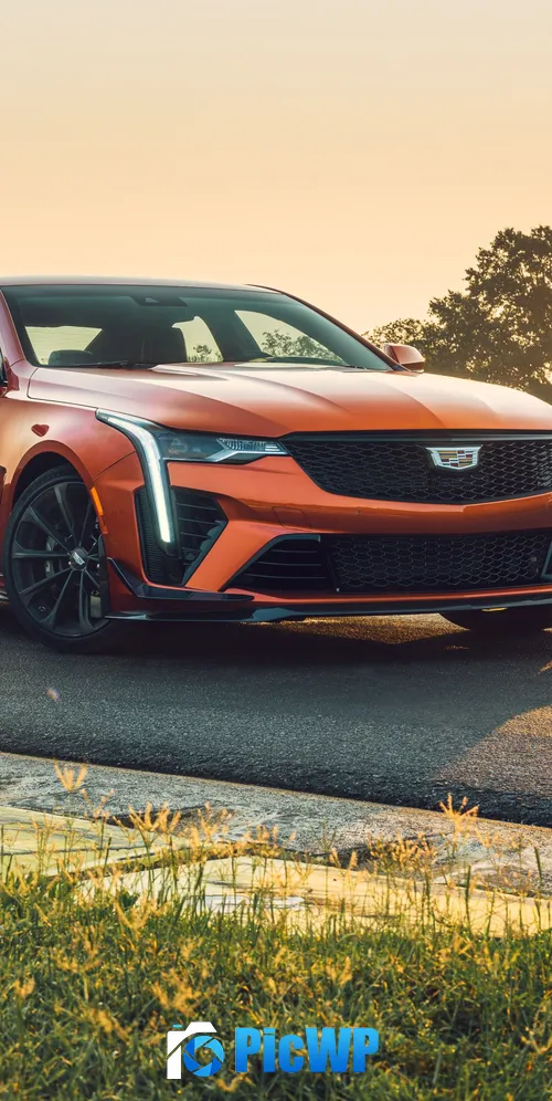 Cadillac CT4-V Blackwing 2022 3K Mobile Wallpaper