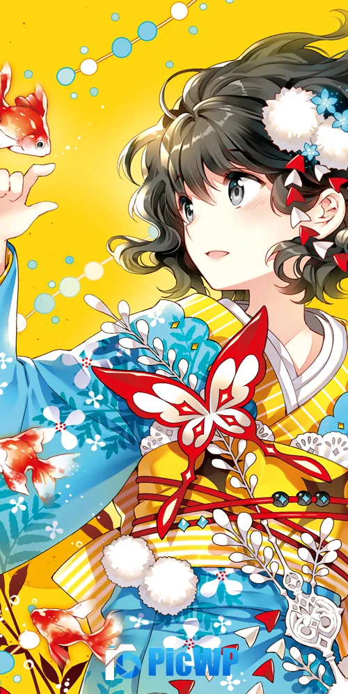 Anime girl Underwater 3K Mobile Wallpaper