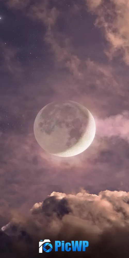 Moon HDR 3K Mobile Wallpaper